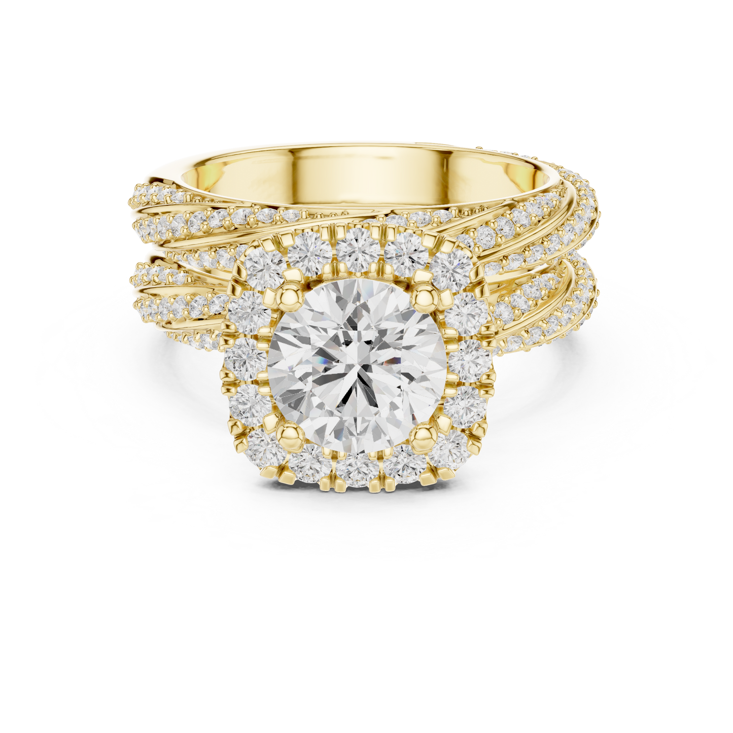 Round Halo Lab Grown Diamond Ring