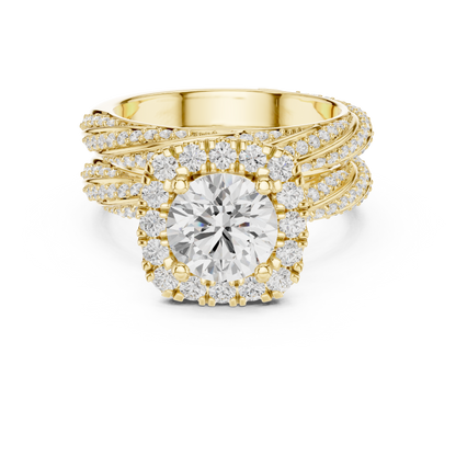 Round Halo Lab Grown Diamond Ring