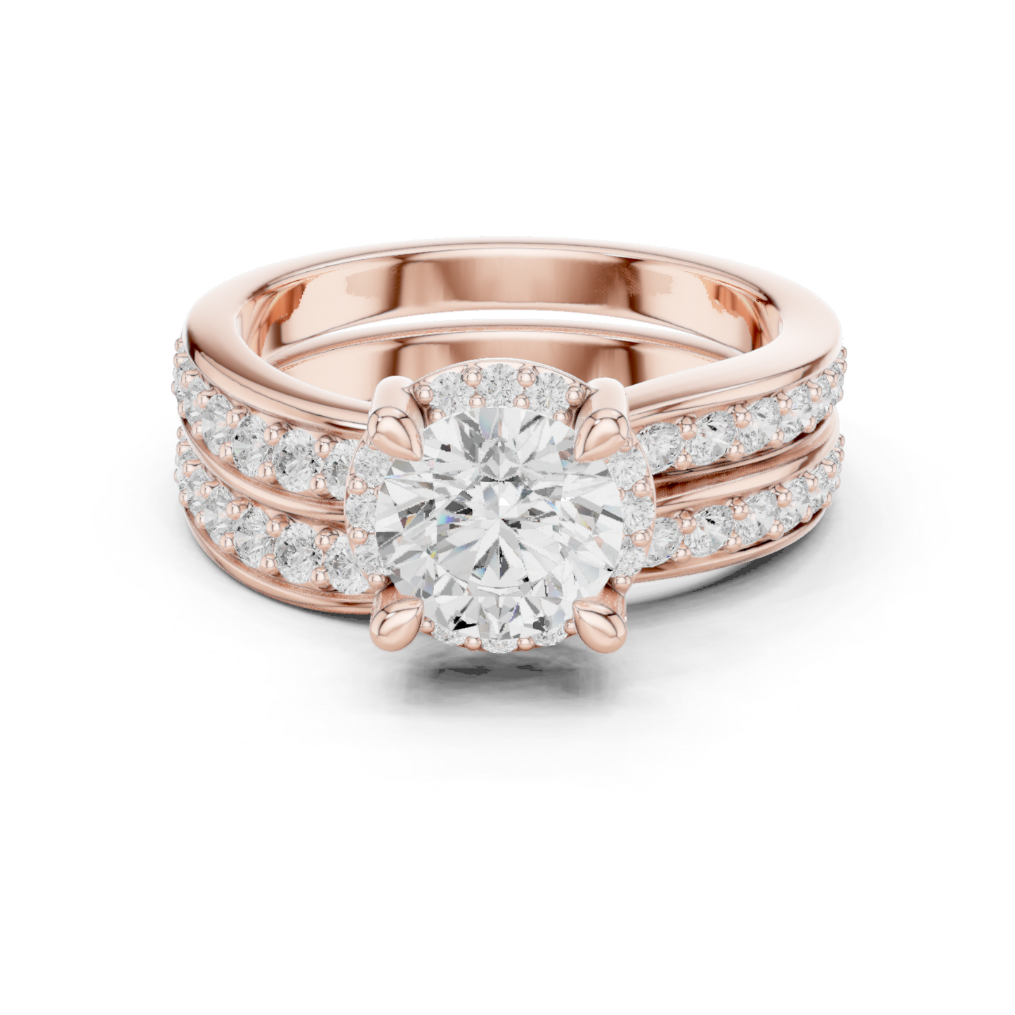 Round Halo Lab Grown Diamond Ring