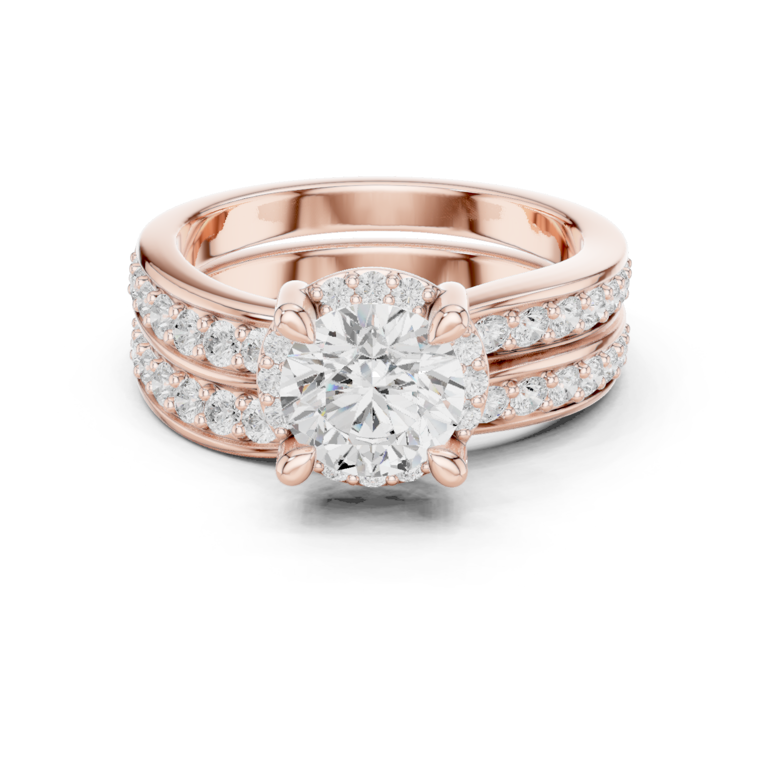 Round Halo Lab Grown Diamond Ring