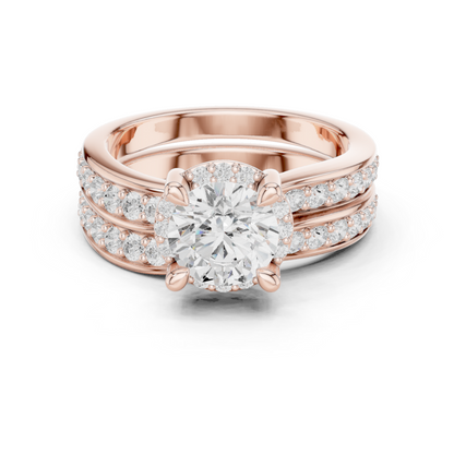 Round Halo Lab Grown Diamond Ring