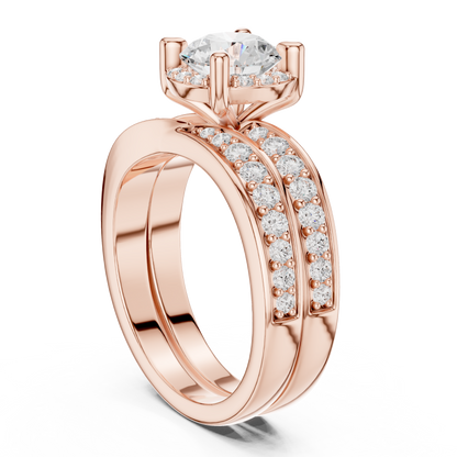 Round Halo Lab Grown Diamond Ring