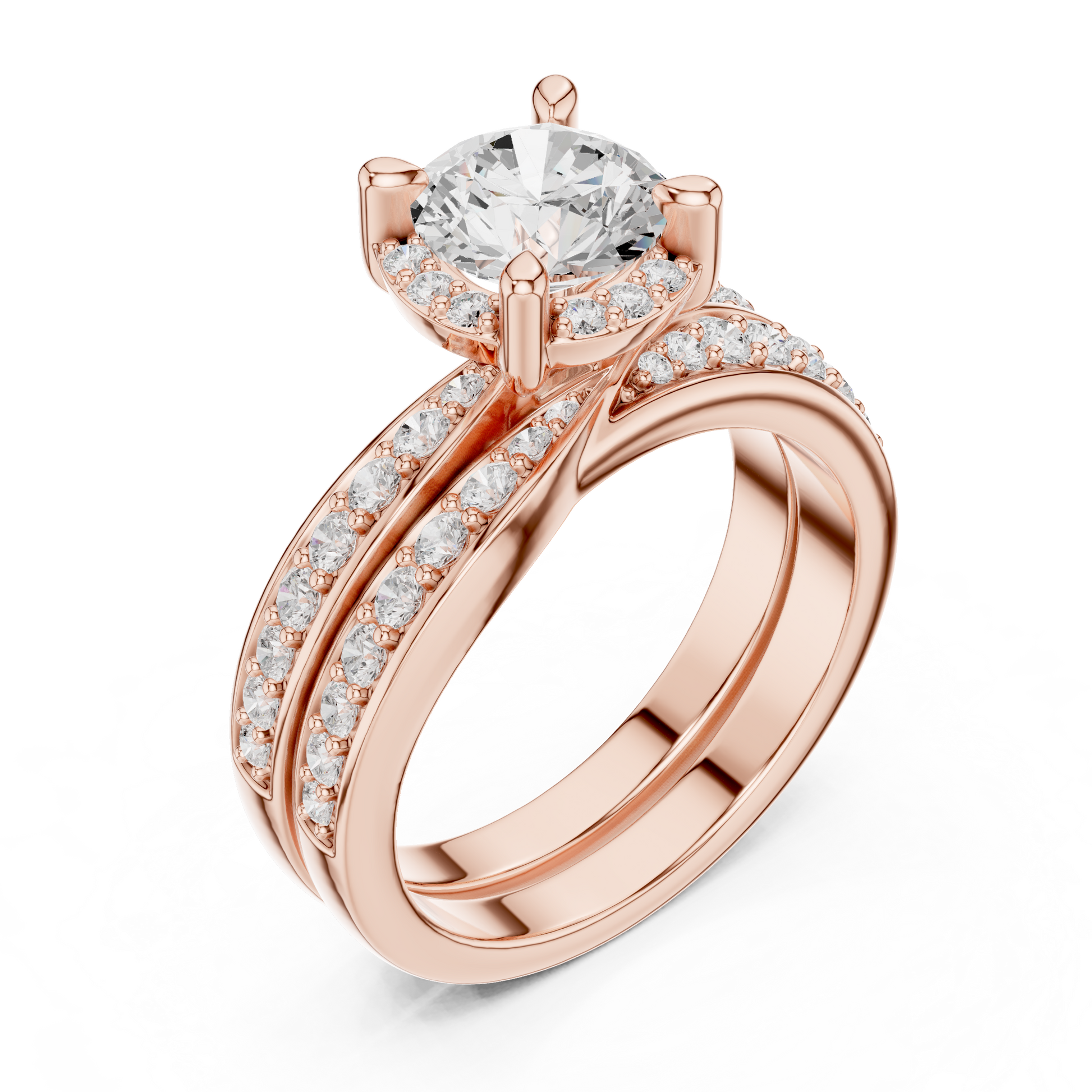 Round Halo Lab Grown Diamond Ring
