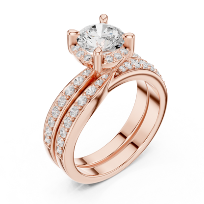 Round Halo Lab Grown Diamond Ring