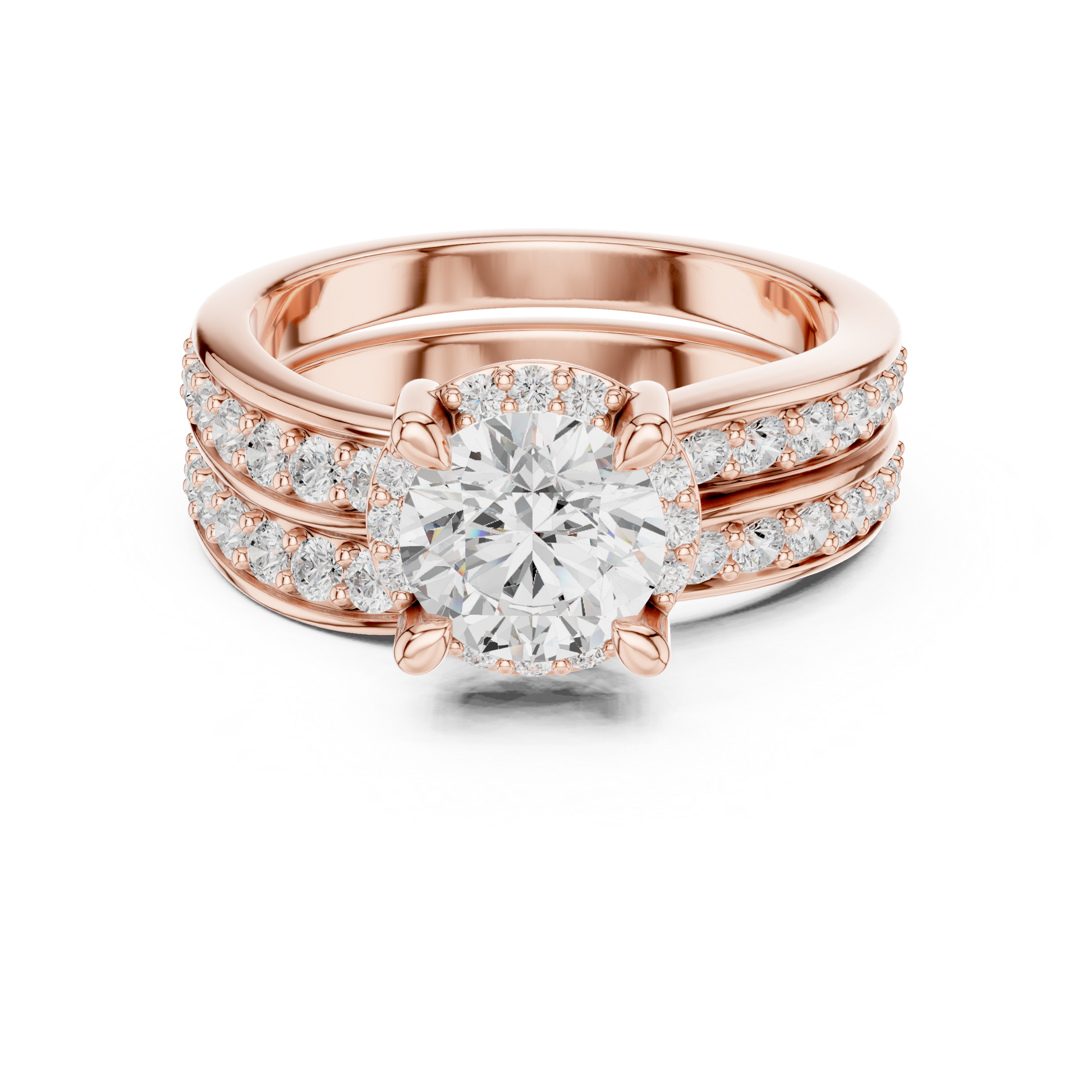 Round Halo Lab Grown Diamond Ring