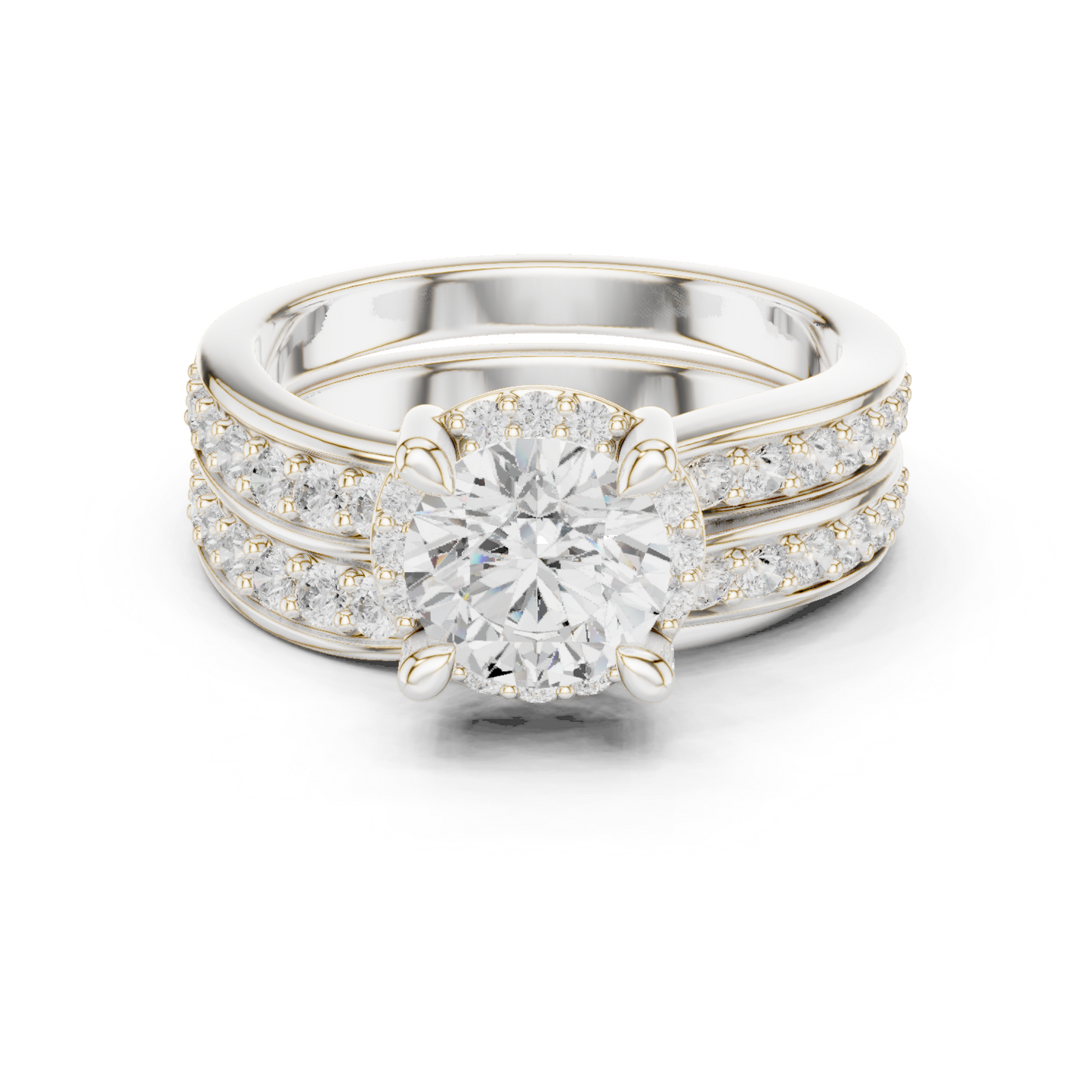 Round Halo Lab Grown Diamond Ring