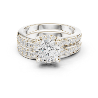 Round Halo Lab Grown Diamond Ring