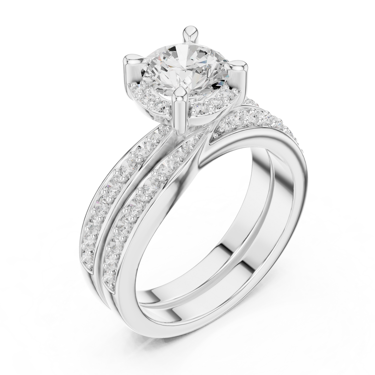 Round Halo Lab Grown Diamond Ring