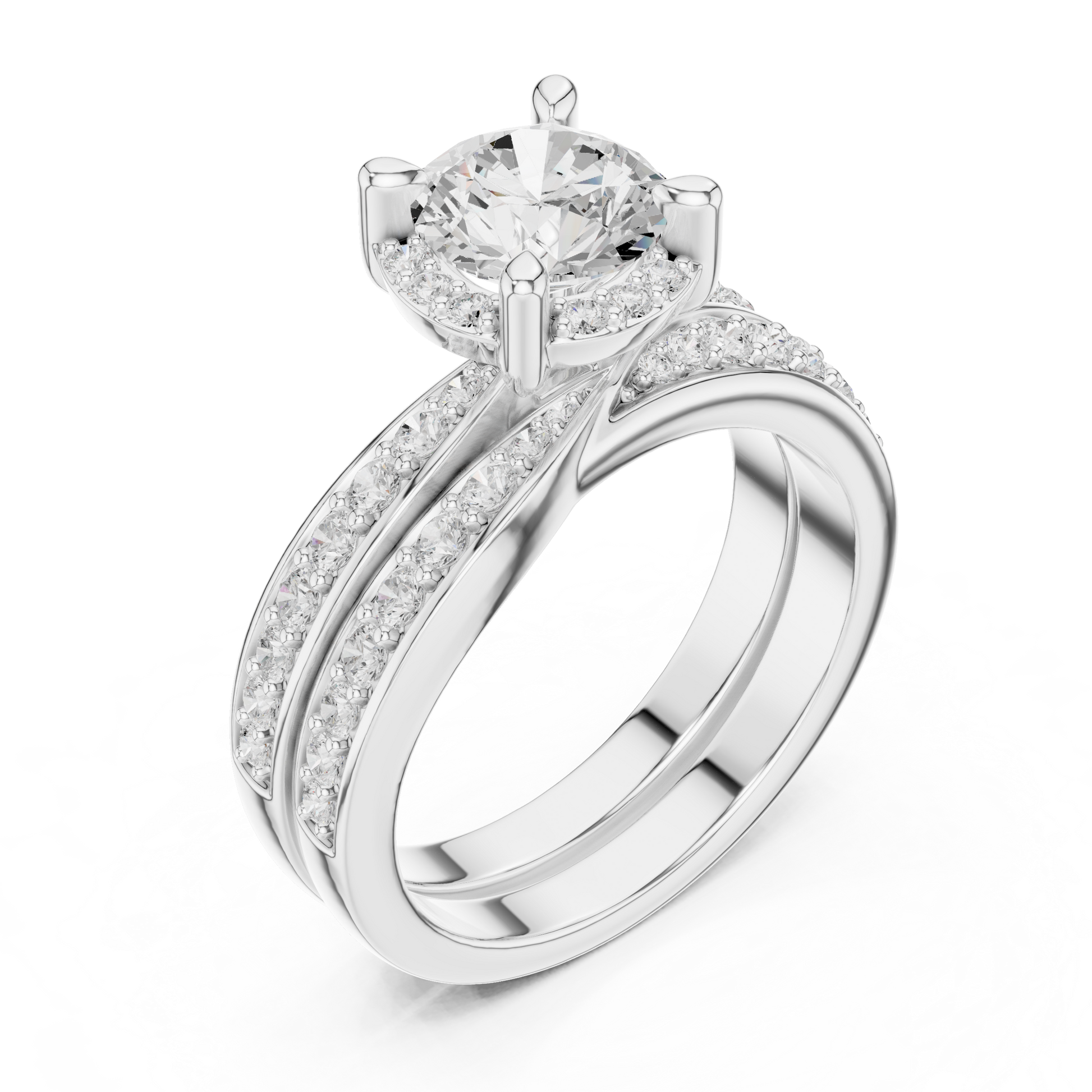 Round Halo Lab Grown Diamond Ring