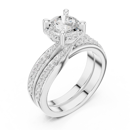 Round Halo Lab Grown Diamond Ring