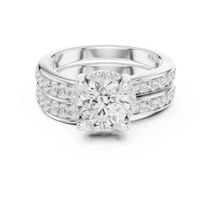 Round Halo Lab Grown Diamond Ring