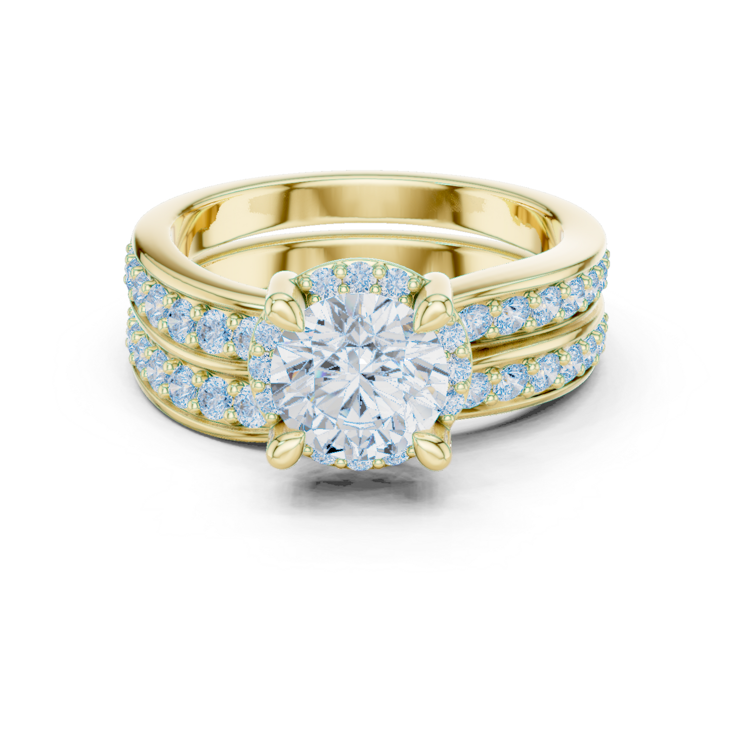 Round Halo Lab Grown Diamond Ring