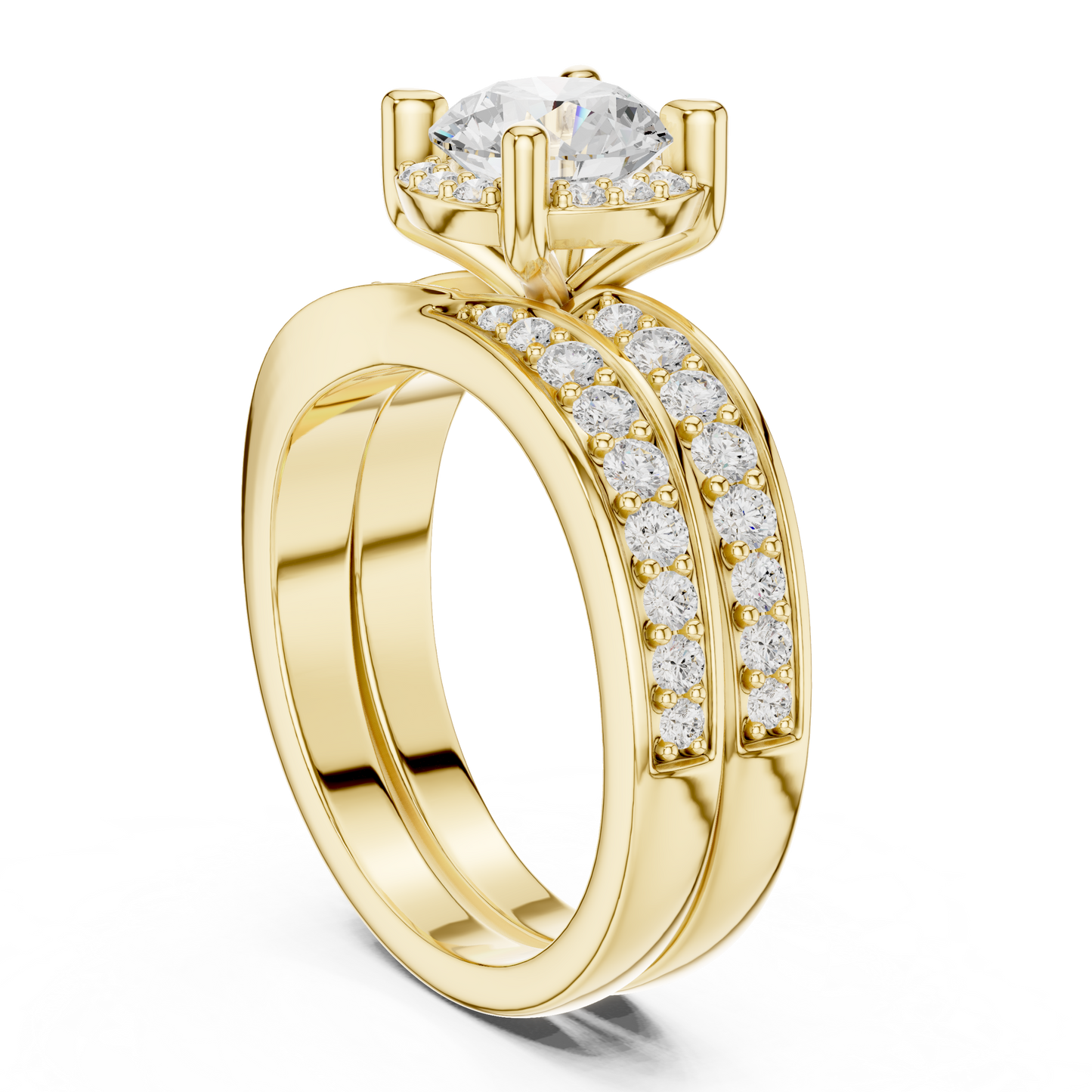 Round Halo Lab Grown Diamond Ring