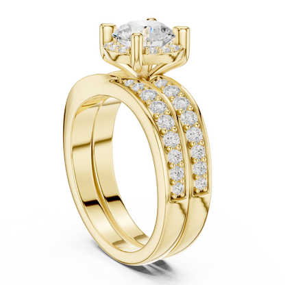 Round Halo Lab Grown Diamond Ring