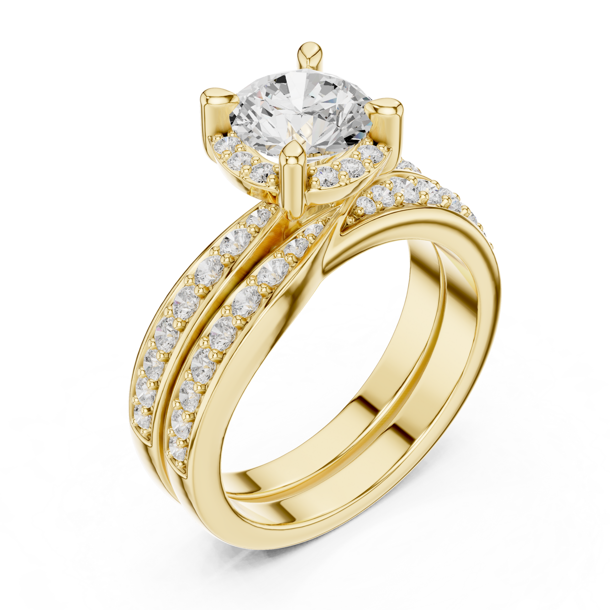 Round Halo Lab Grown Diamond Ring