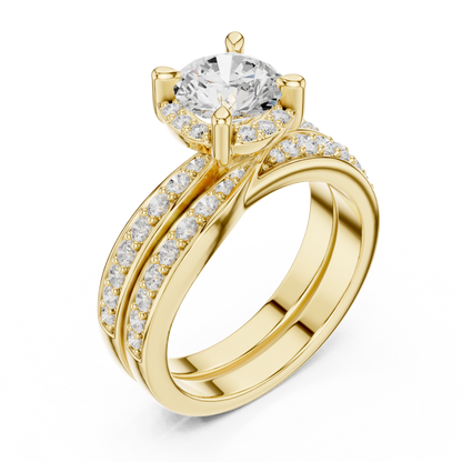 Round Halo Lab Grown Diamond Ring