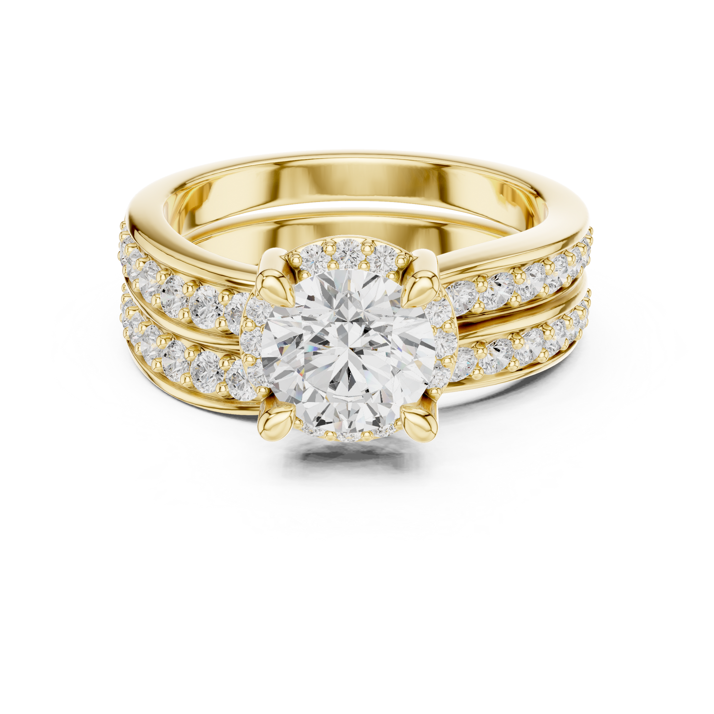 Round Halo Lab Grown Diamond Ring