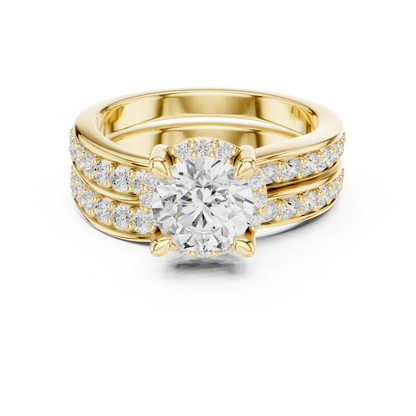 Round Halo Lab Grown Diamond Ring