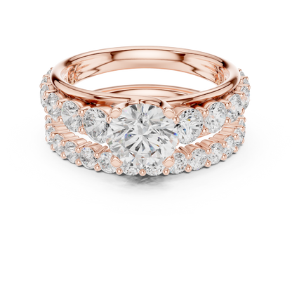 Mixed Shape Lab Grown Diamond Halo Ring