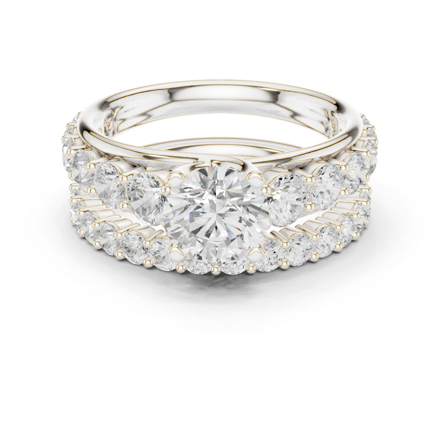 Mixed Shape Lab Grown Diamond Halo Ring