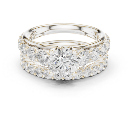 Mixed Shape Lab Grown Diamond Halo Ring