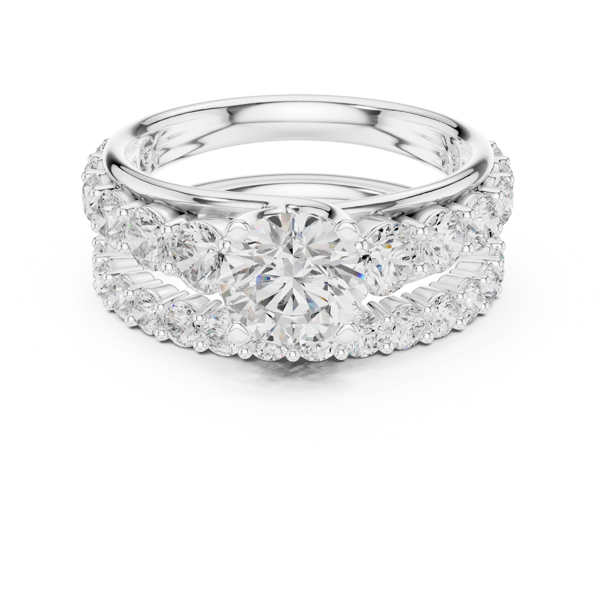 Mixed Shape Lab Grown Diamond Halo Ring