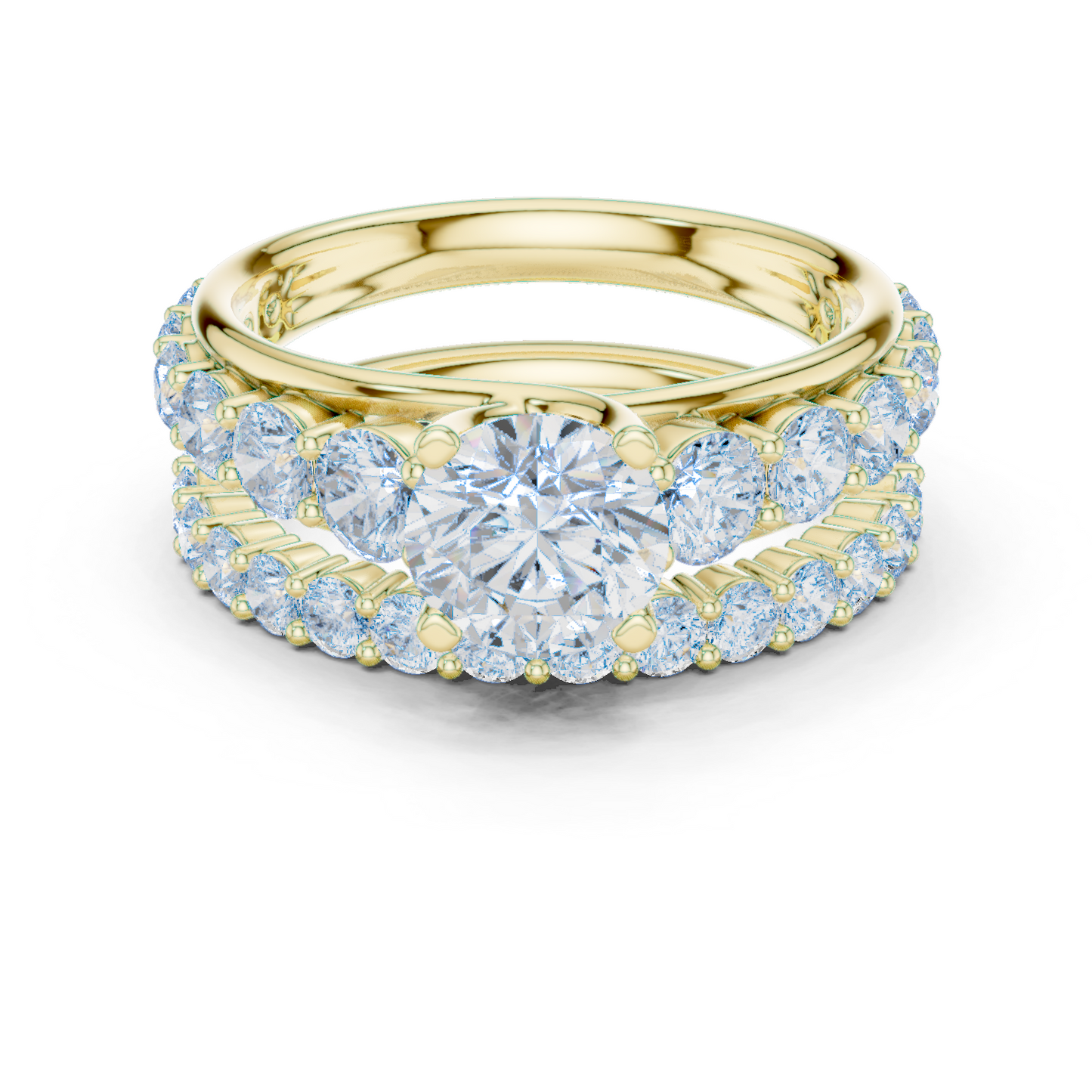 Mixed Shape Lab Grown Diamond Halo Ring