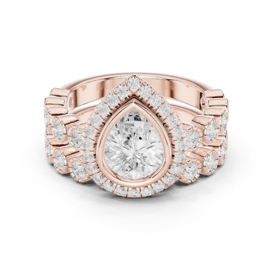 Mixed Shape Lab Grown Diamond Halo Ring