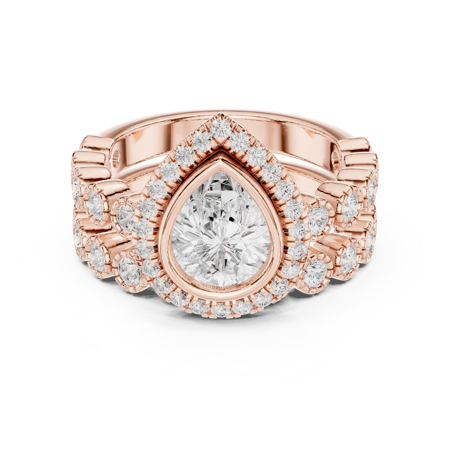 Mixed Shape Lab Grown Diamond Halo Ring