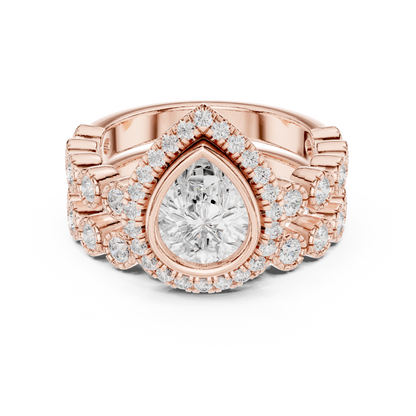 Mixed Shape Lab Grown Diamond Halo Ring