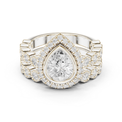 Mixed Shape Lab Grown Diamond Halo Ring