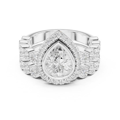 Mixed Shape Lab Grown Diamond Halo Ring