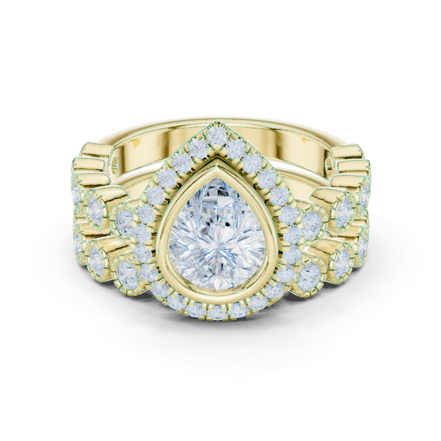 Mixed Shape Lab Grown Diamond Halo Ring