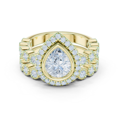Mixed Shape Lab Grown Diamond Halo Ring