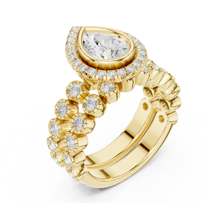 Mixed Shape Lab Grown Diamond Halo Ring