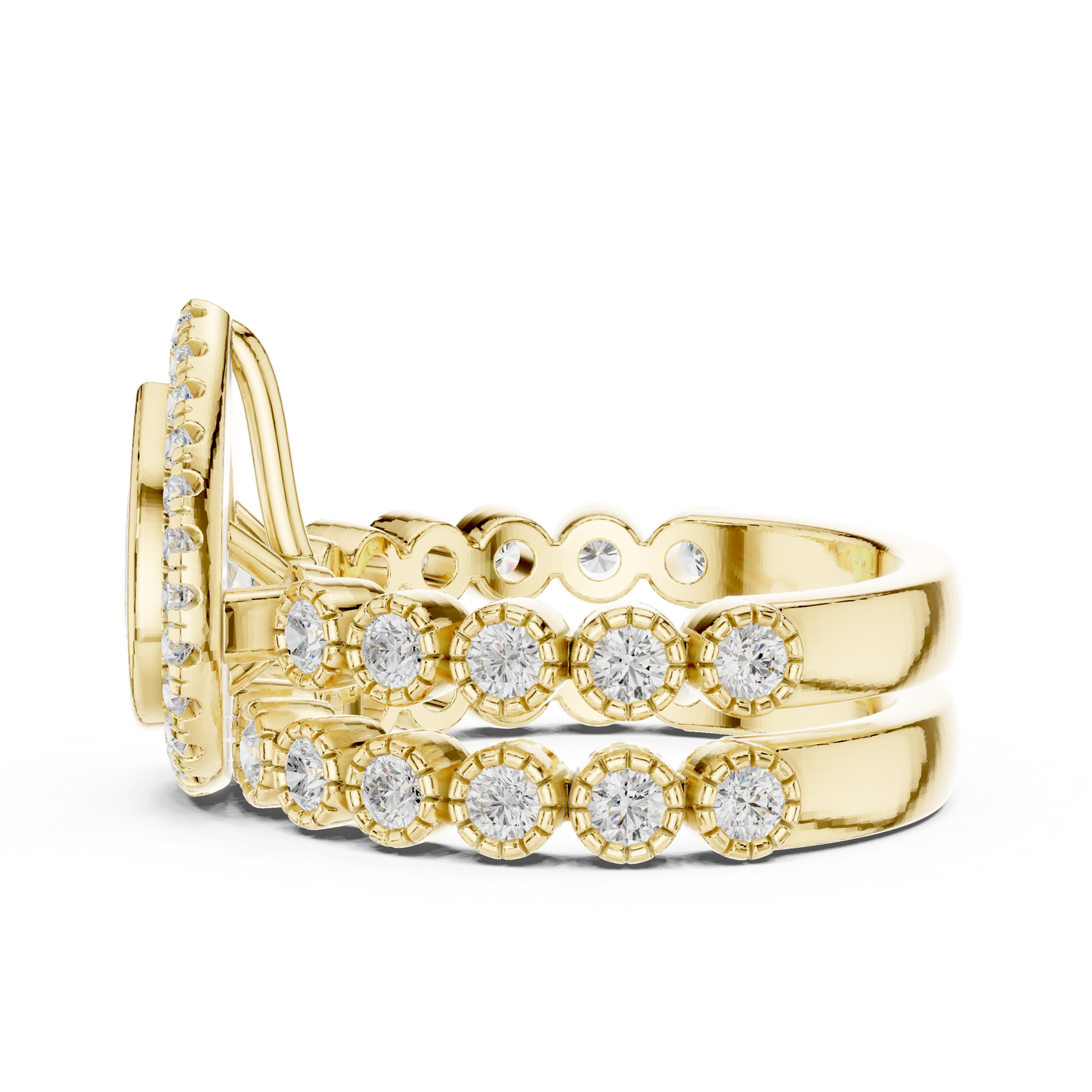 Mixed Shape Lab Grown Diamond Halo Ring