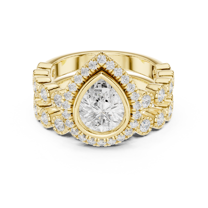 Mixed Shape Lab Grown Diamond Halo Ring