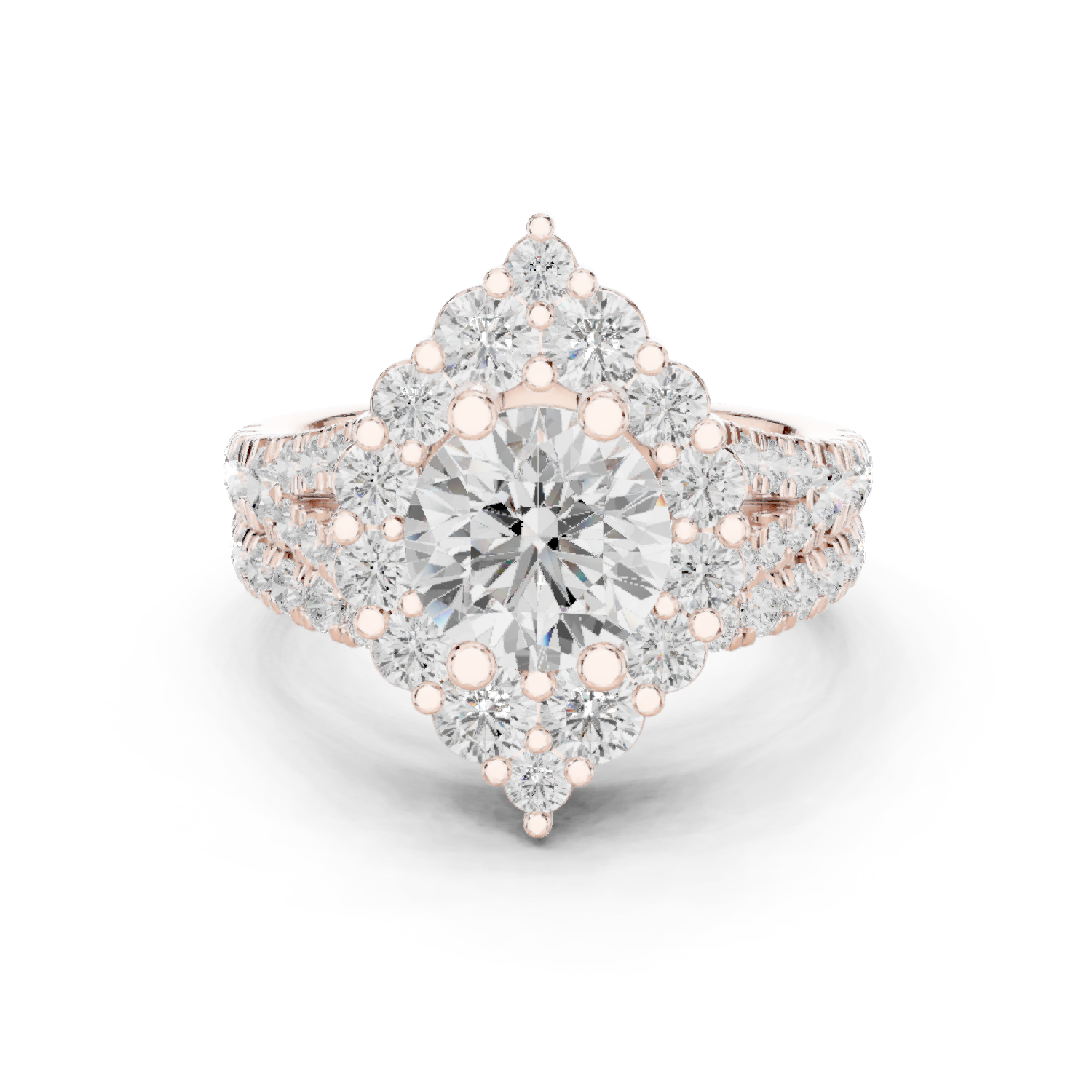 Round Halo Lab Grown Diamond Ring