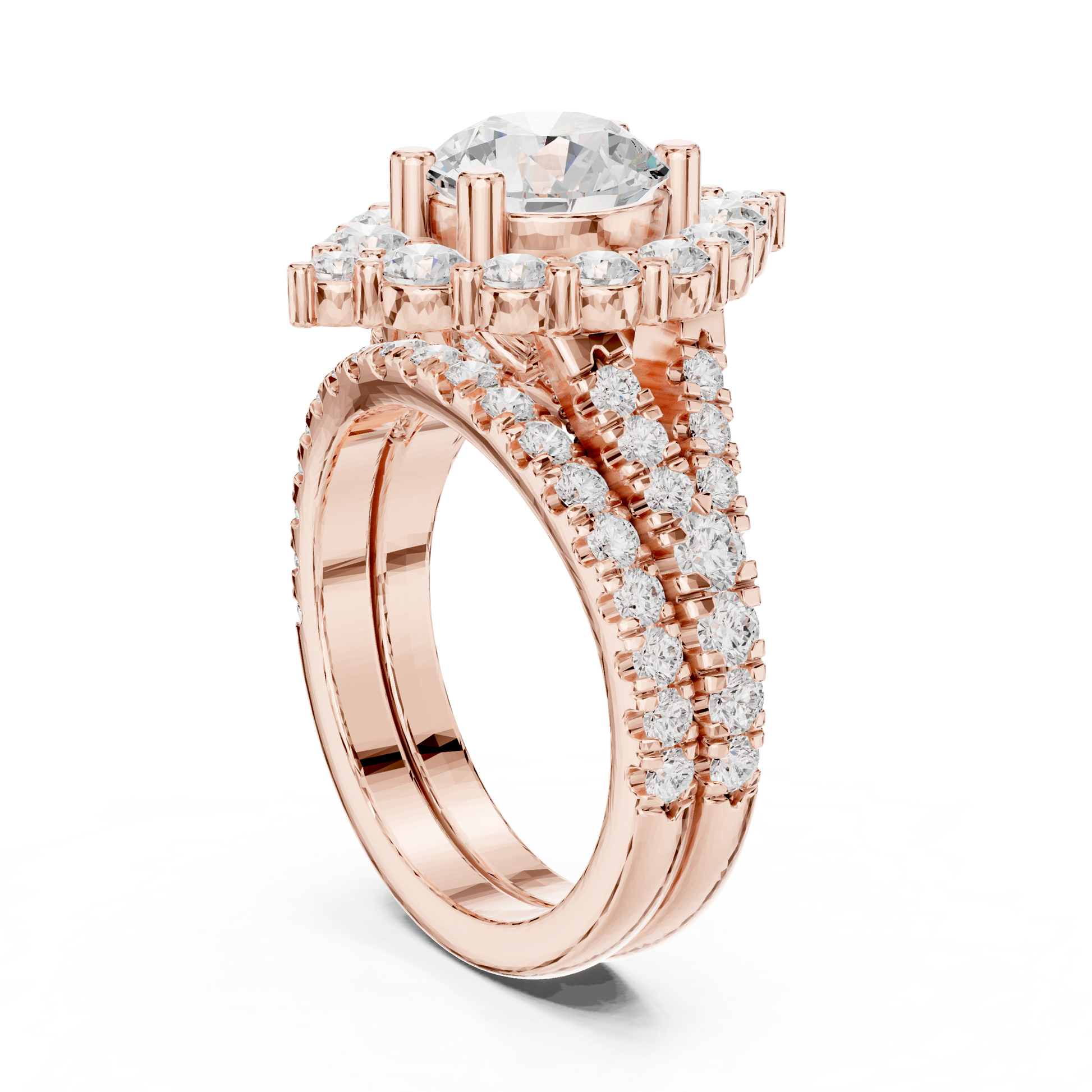 Round Halo Lab Grown Diamond Ring