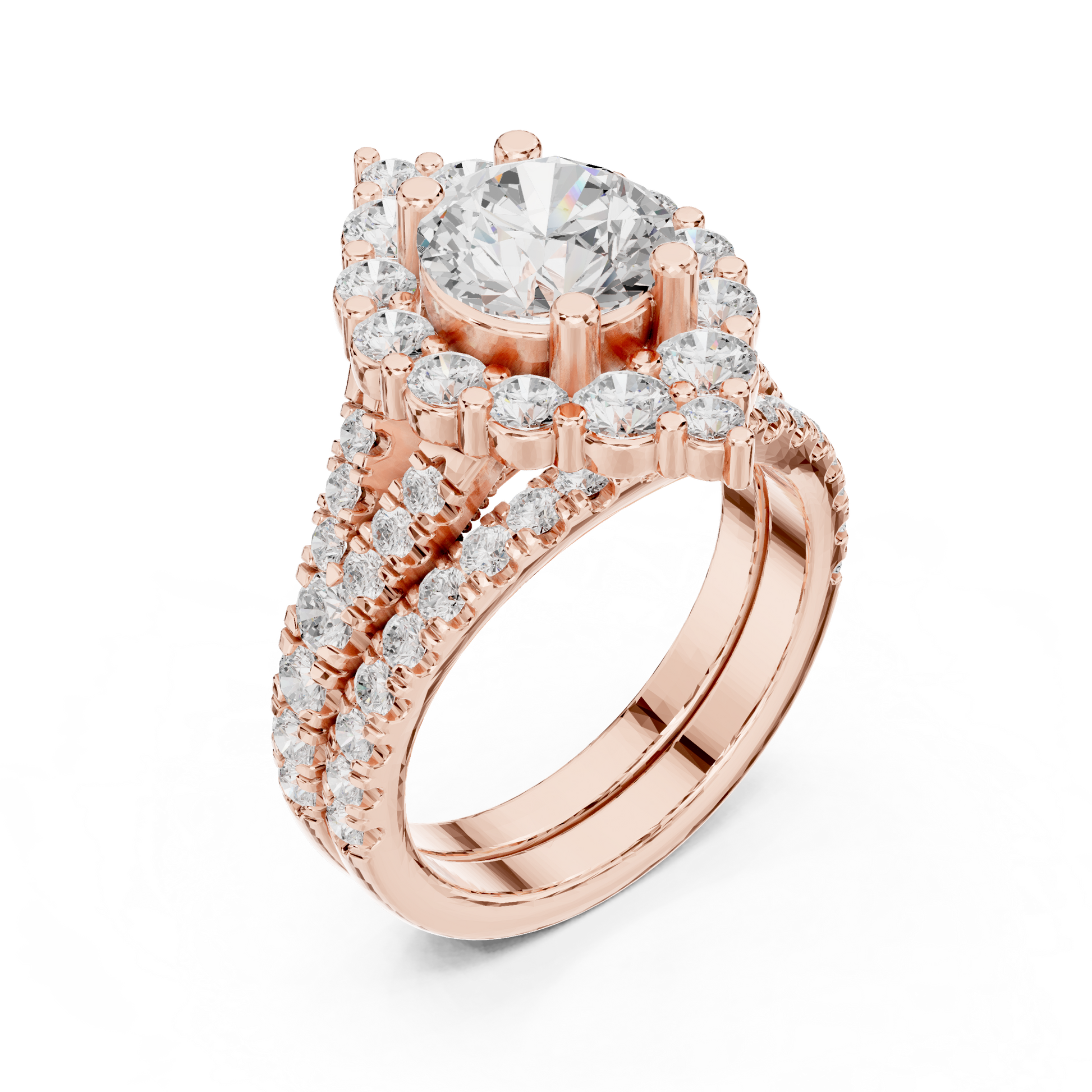Round Halo Lab Grown Diamond Ring