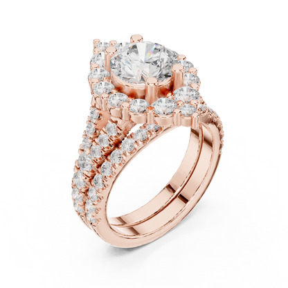 Round Halo Lab Grown Diamond Ring
