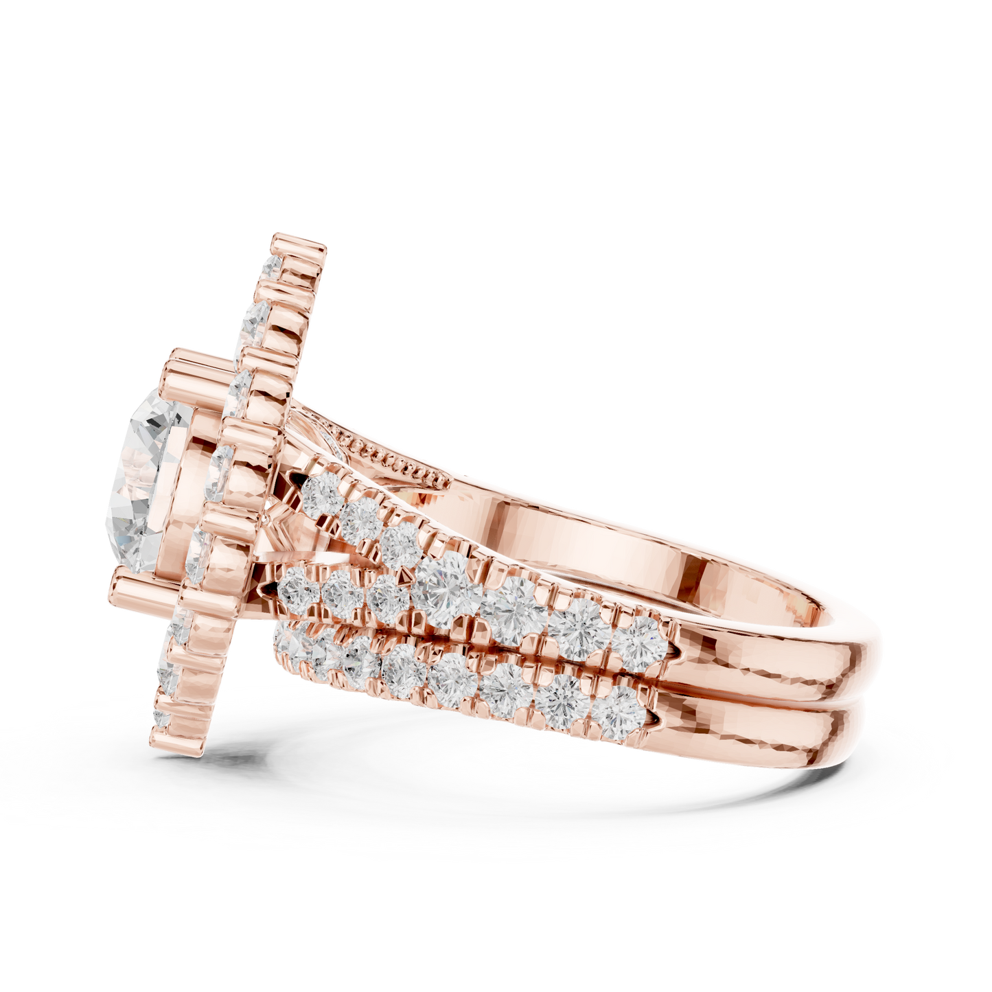 Round Halo Lab Grown Diamond Ring