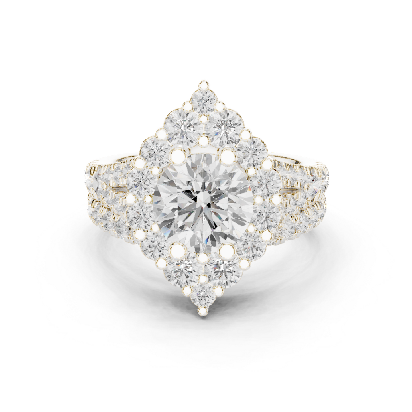 Round Halo Lab Grown Diamond Ring
