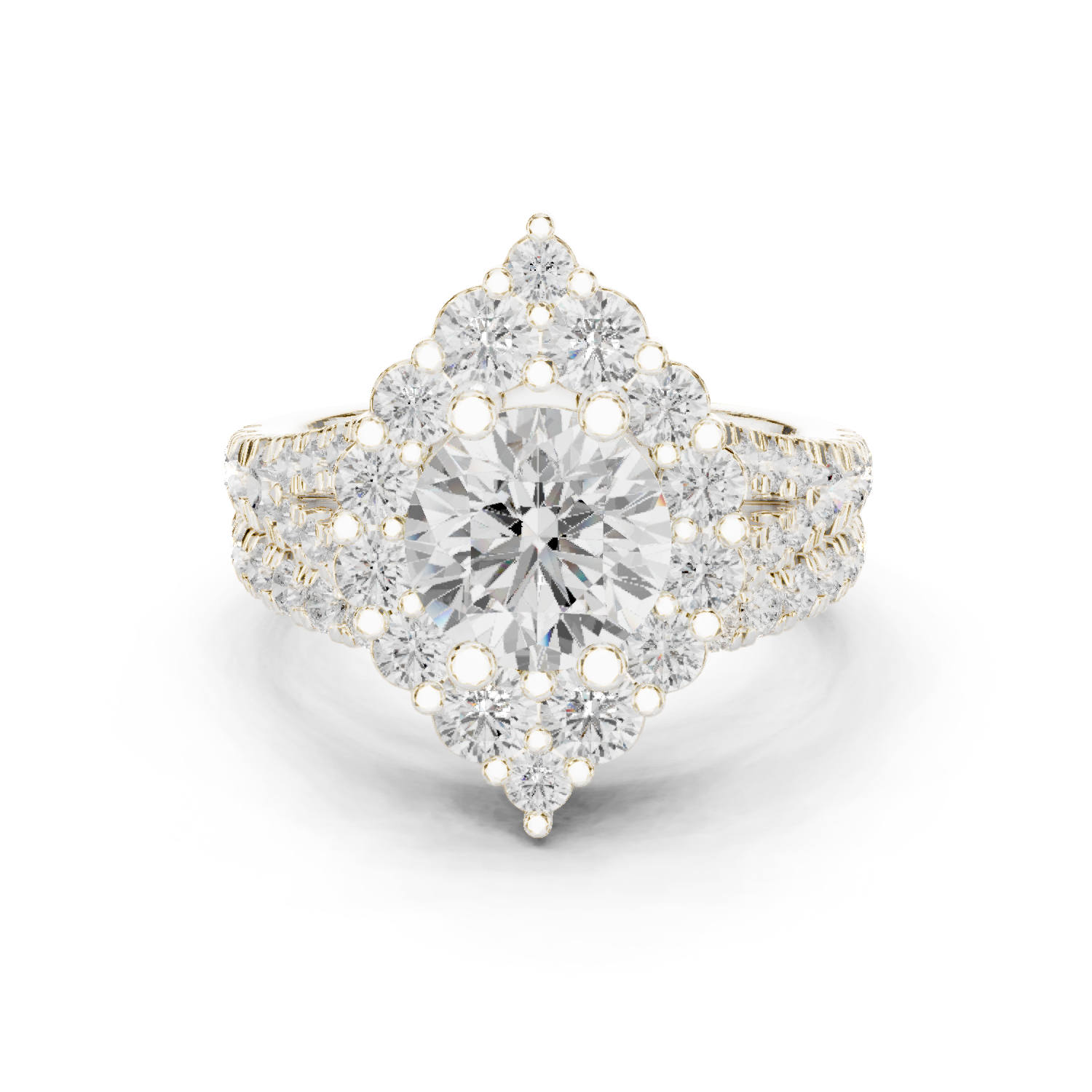 Round Halo Lab Grown Diamond Ring