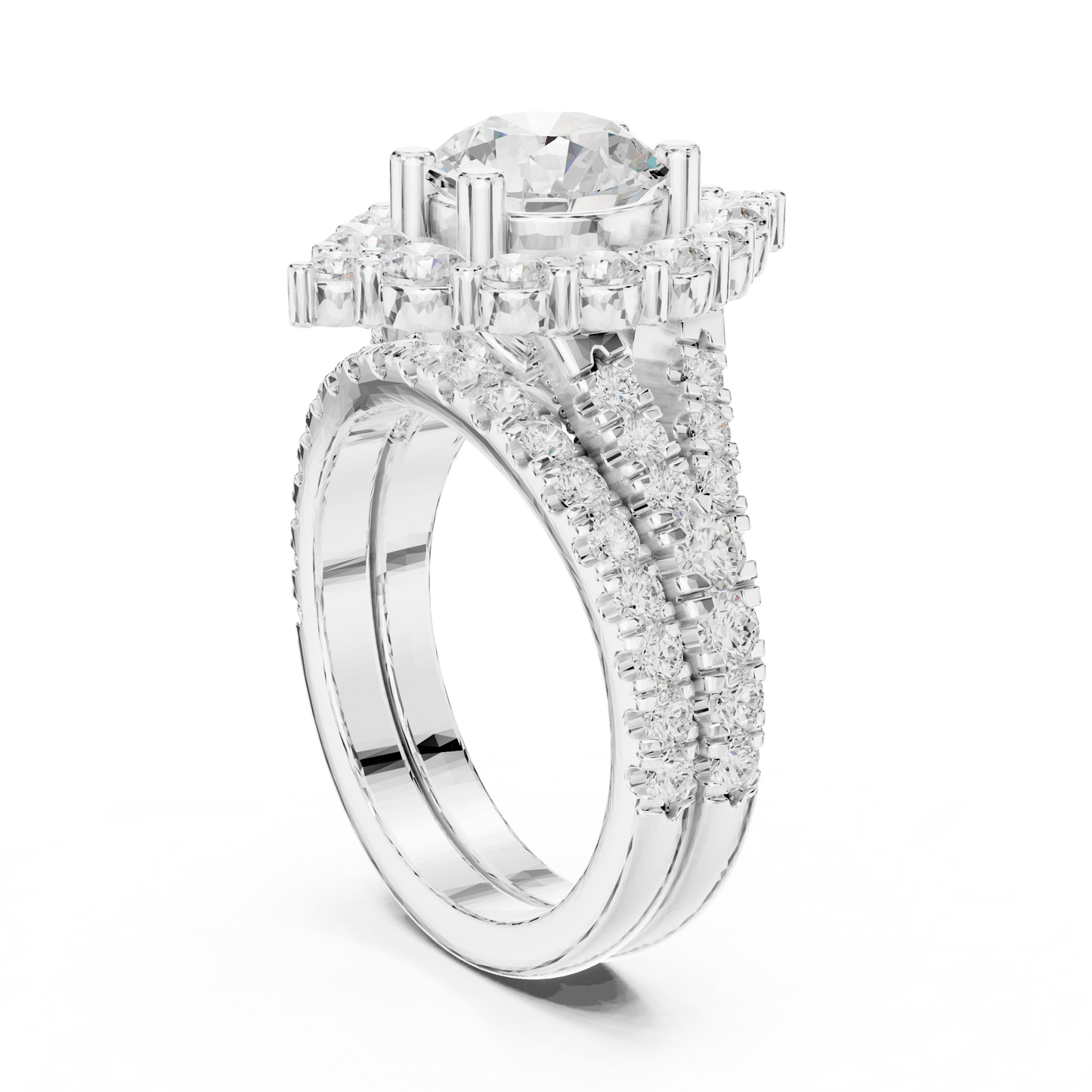 Round Halo Lab Grown Diamond Ring