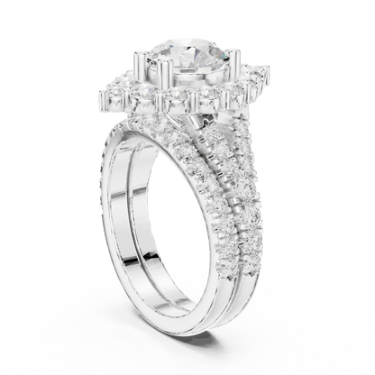Round Halo Lab Grown Diamond Ring