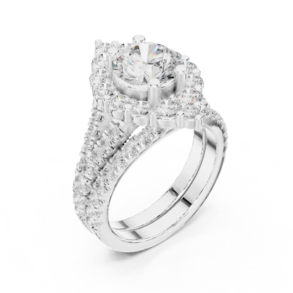 Round Halo Lab Grown Diamond Ring
