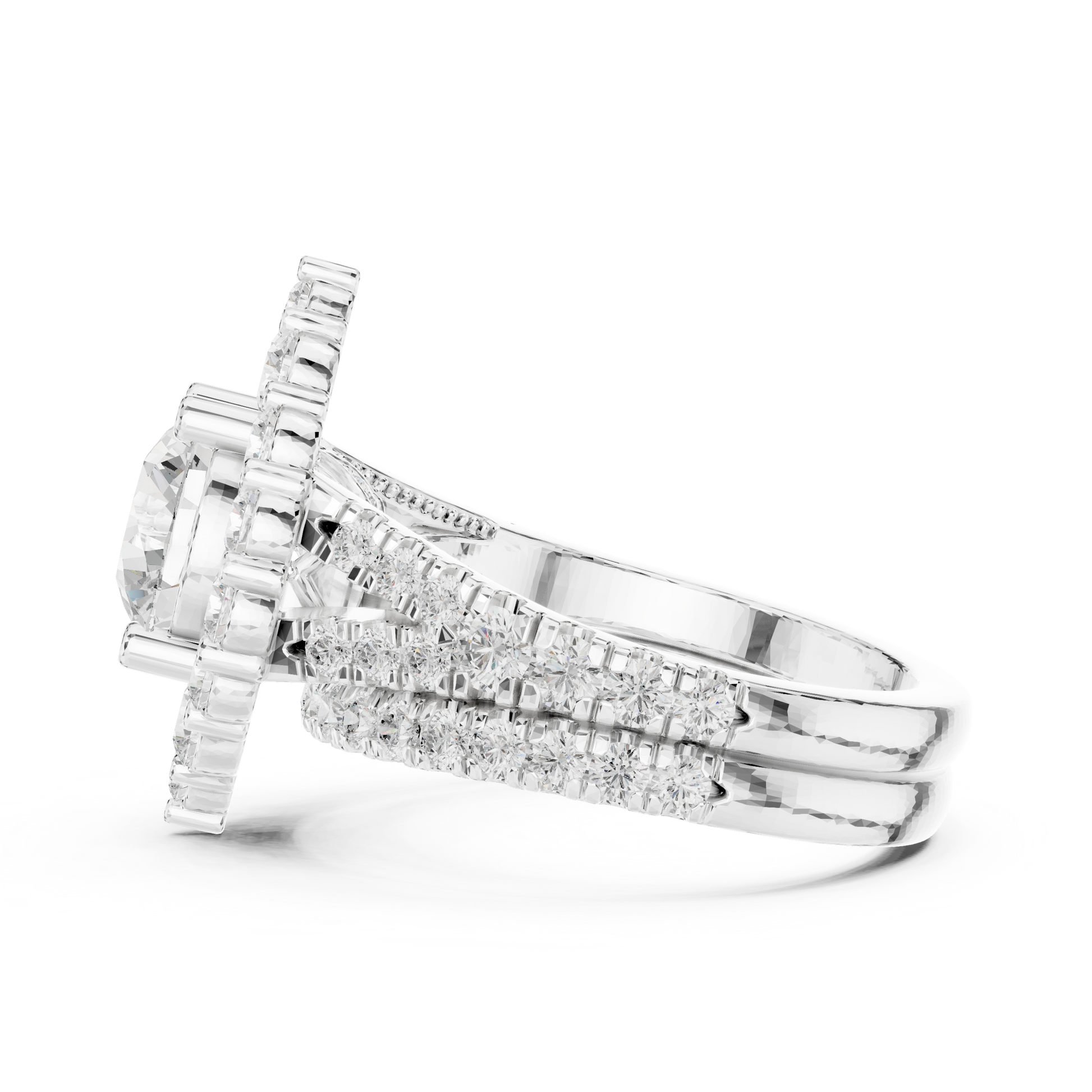 Round Halo Lab Grown Diamond Ring
