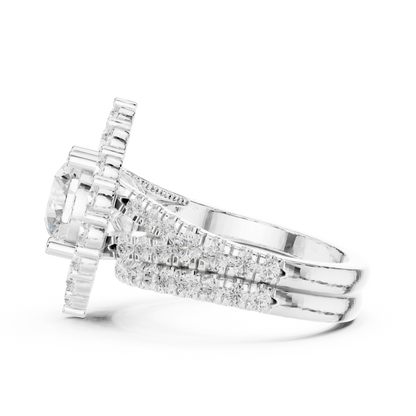 Round Halo Lab Grown Diamond Ring