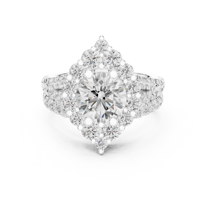 Round Halo Lab Grown Diamond Ring